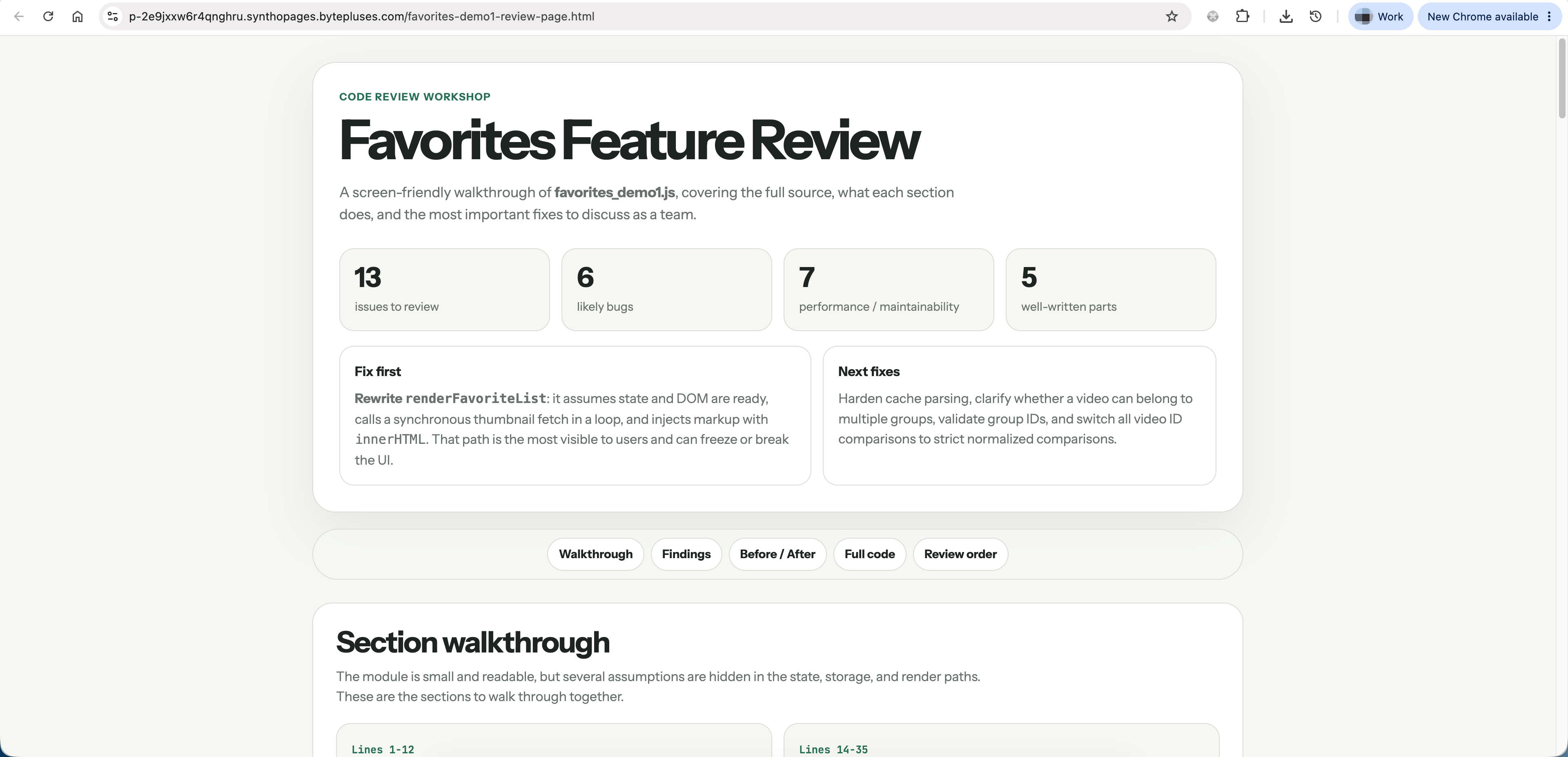 Step 1 : upload the code file you want reviewed as an attachment, then ...